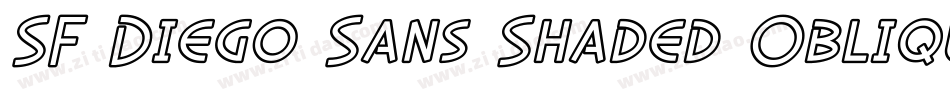 SF Diego Sans Shaded Oblique字体转换